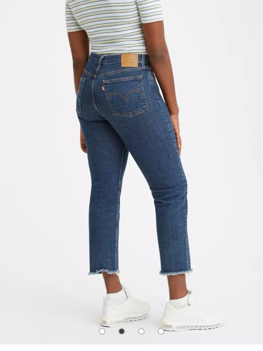 Levi's Wedgie Women’s Cropped High-Rise Straight Jeans in Medium Blue